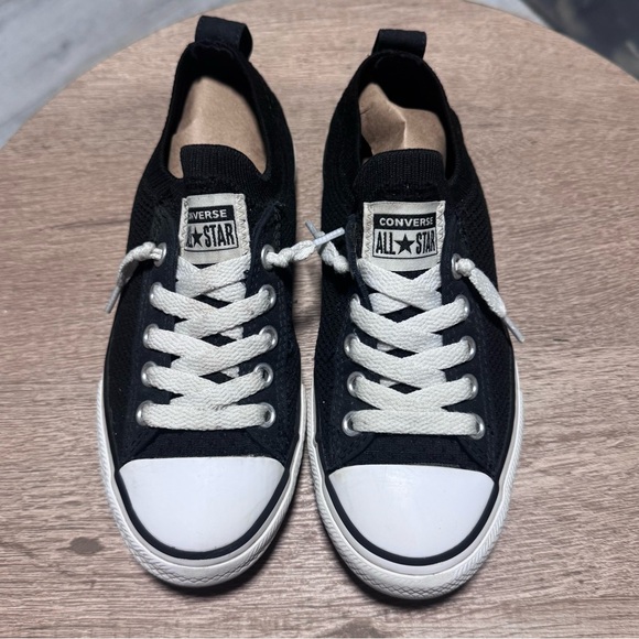 CONVERSE ALL STAR Classic Black and White Low-Tops elastic back slip on kids 13 - Picture 9 of 13